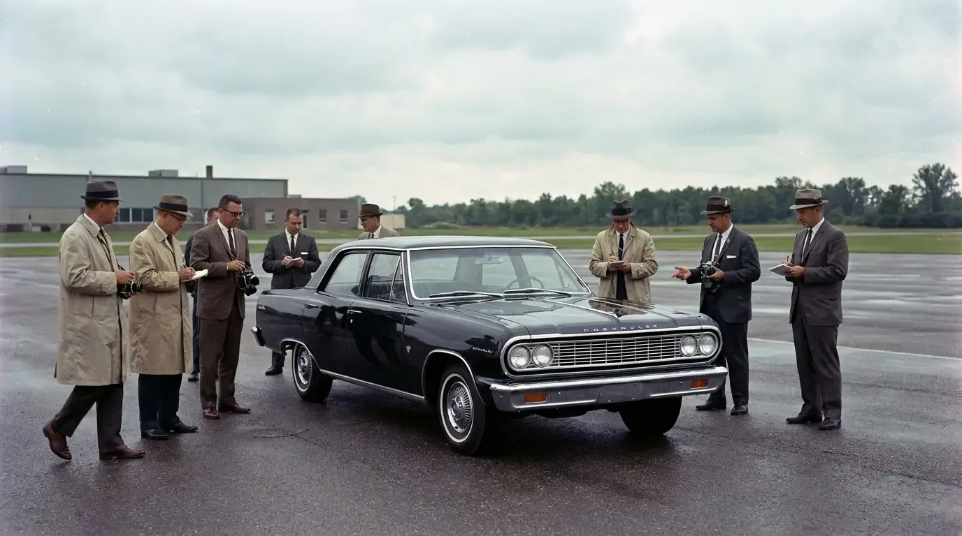 1963 Chevrolet Chevelle press preview — GM proving ground event