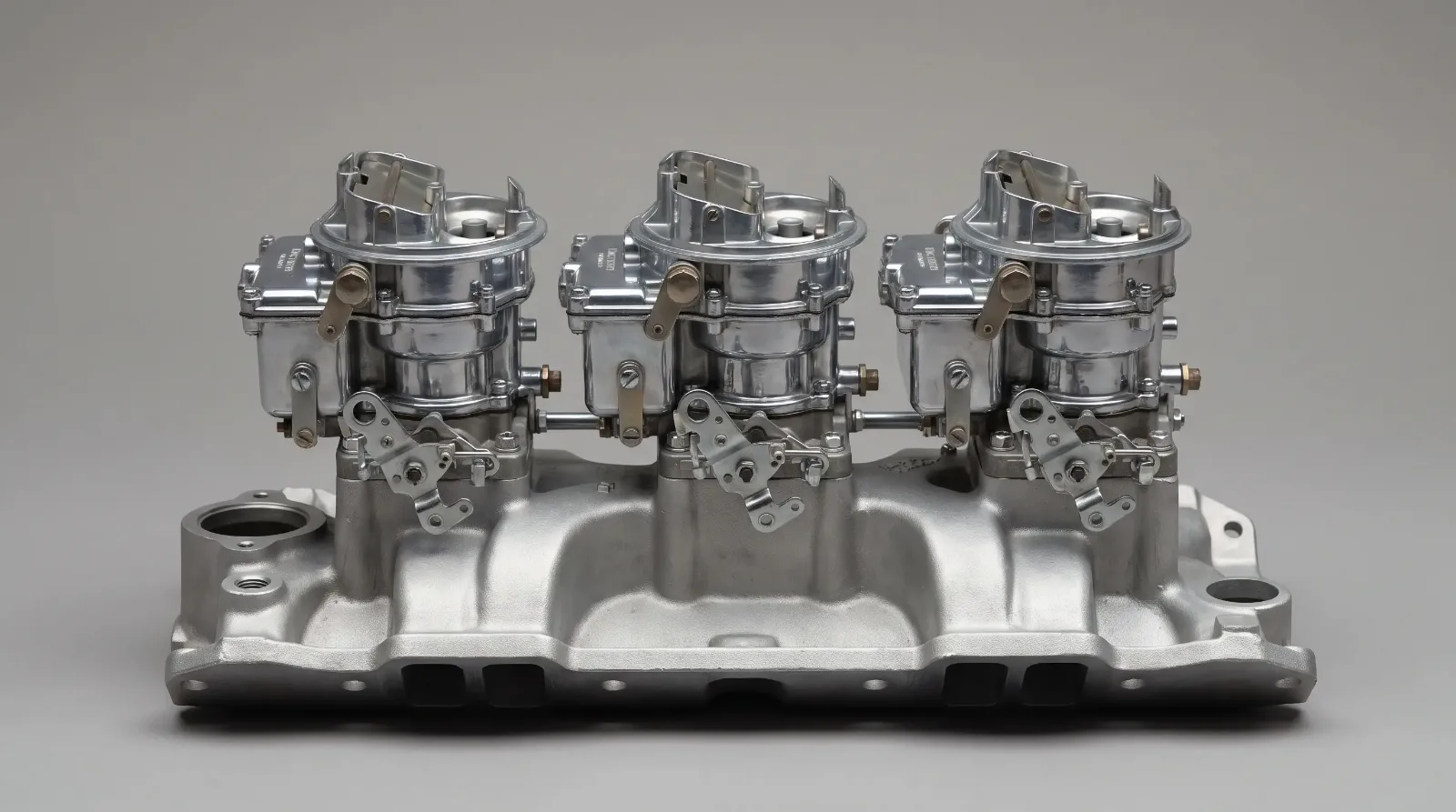 1964 GTO Tri-Power triple carburetor setup detail