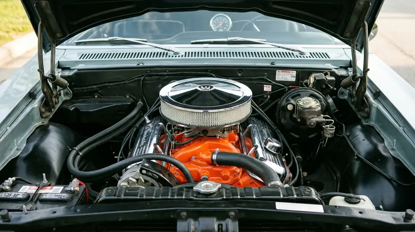 1965 Chevrolet Chevelle Z16 SS396 — L37 396 engine bay detail