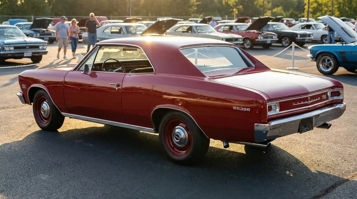 1966 Chevrolet Chevelle SS396 — fastback character line three-quarter rear