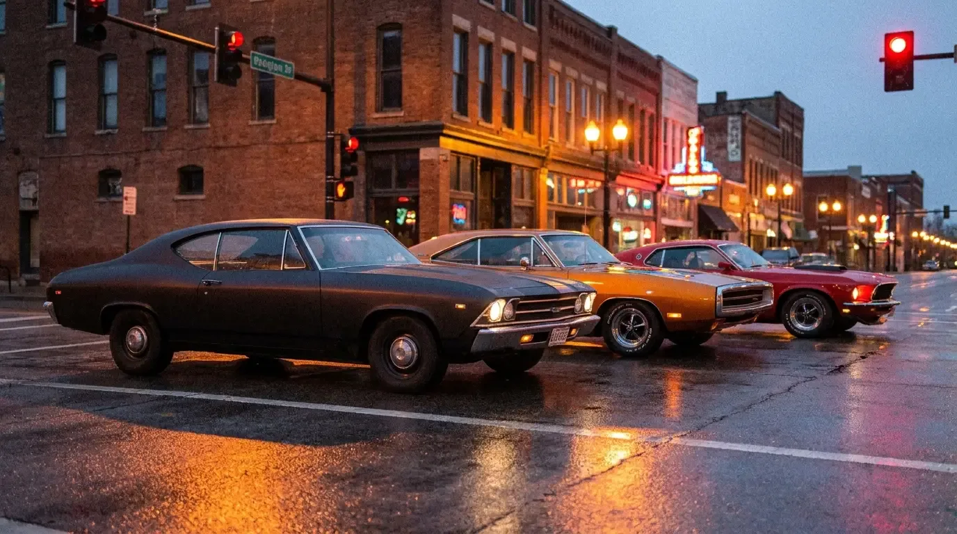 1969 Chevrolet Chevelle 300 Deluxe SS — sleeper at a stoplight