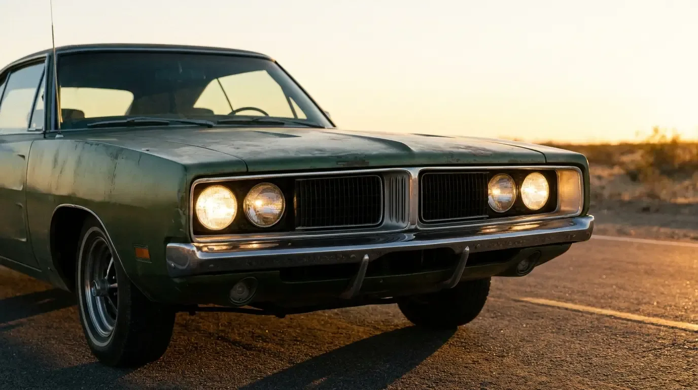 1969 Dodge Charger - hidden headlight doors open