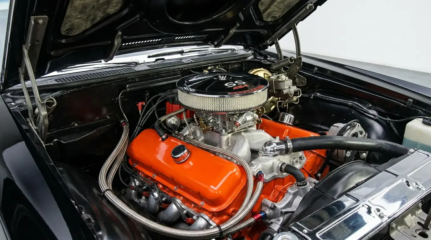 1970 Chevrolet Chevelle SS454 LS6 454 engine bay detail