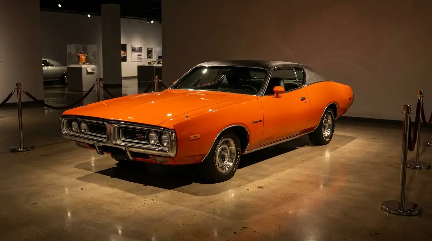 1971 Dodge Charger R/T - rare performance trim in museum display