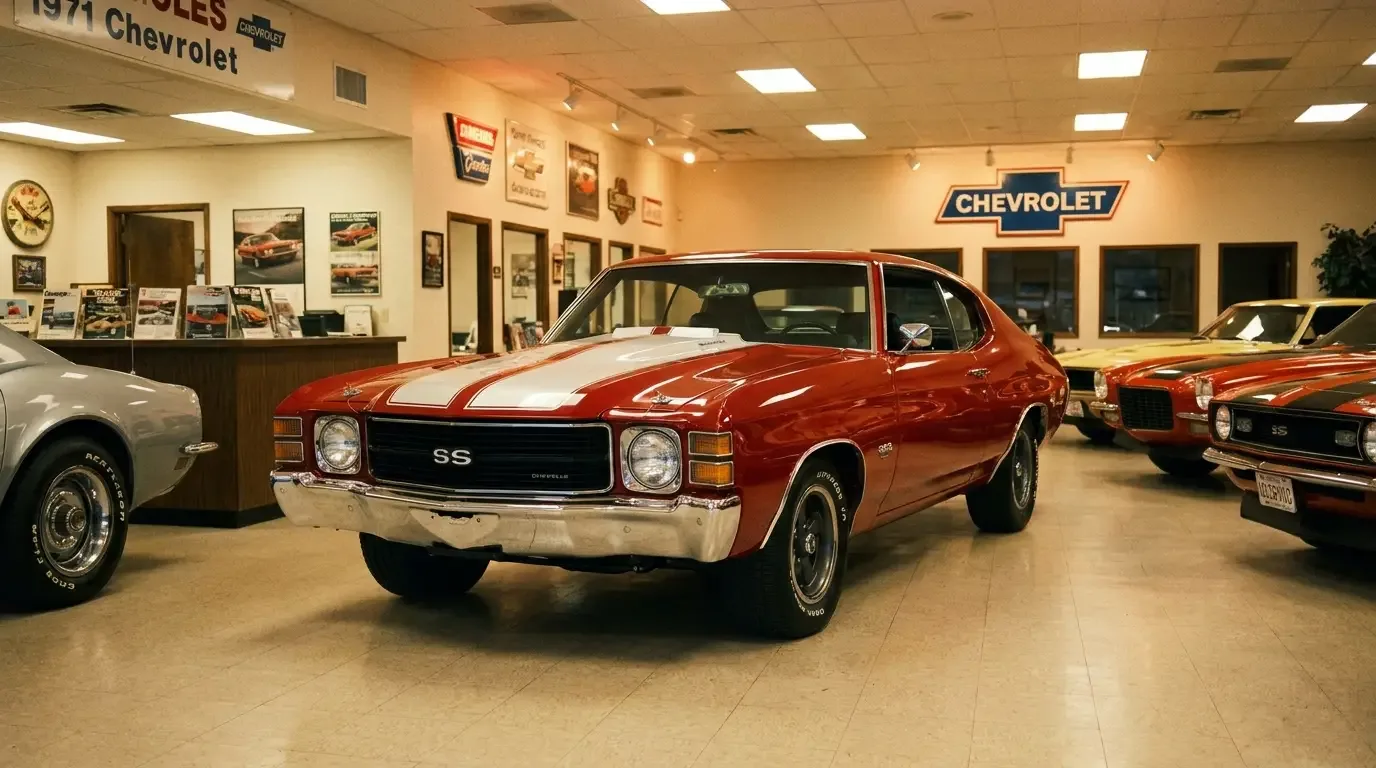 1971 Chevrolet Chevelle SS454 hardtop showroom shot