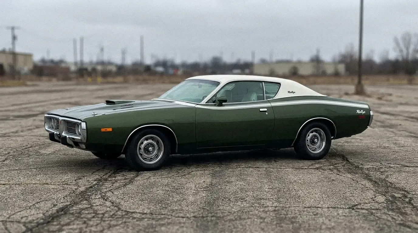 1972 Dodge Charger Rallye - side profile of the handling package