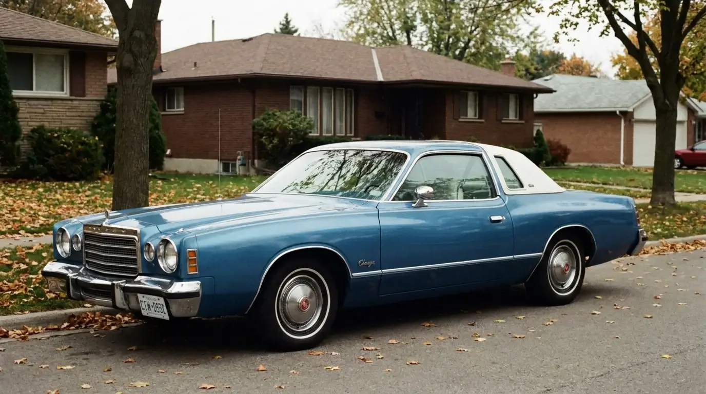1978 Dodge Charger SE in blue - the last B-body Charger on a suburban street
