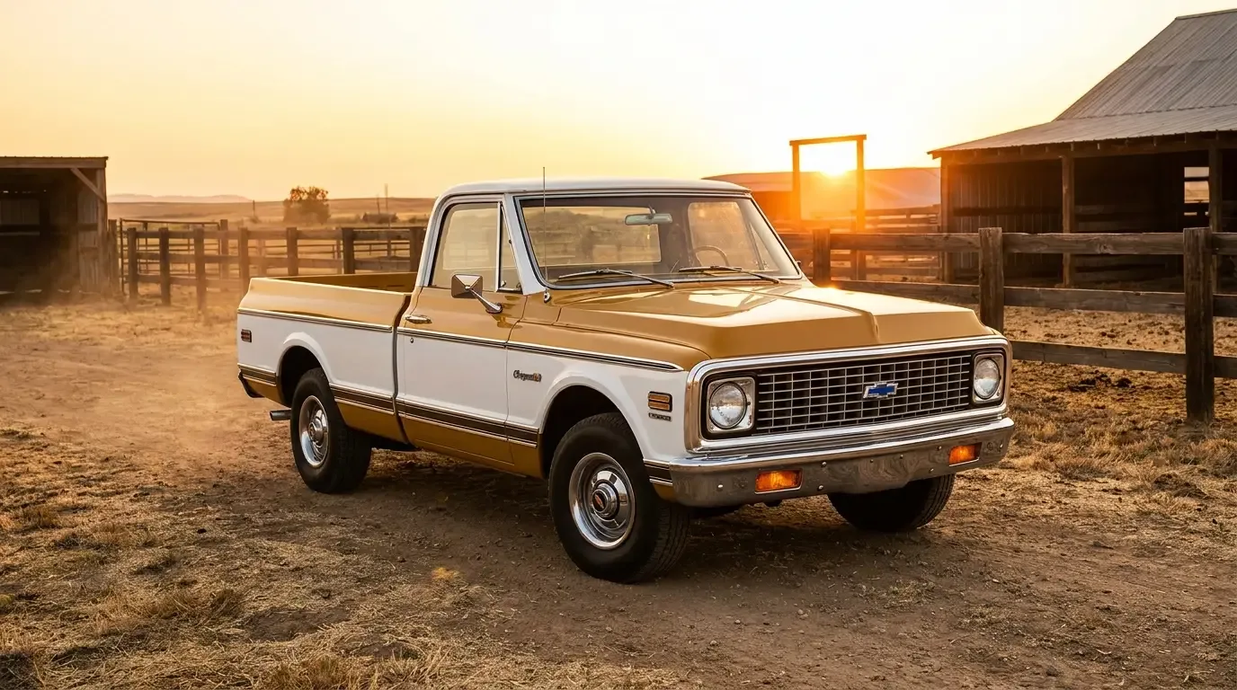 1971 Chevrolet C10 Cheyenne -- front three-quarter exterior view