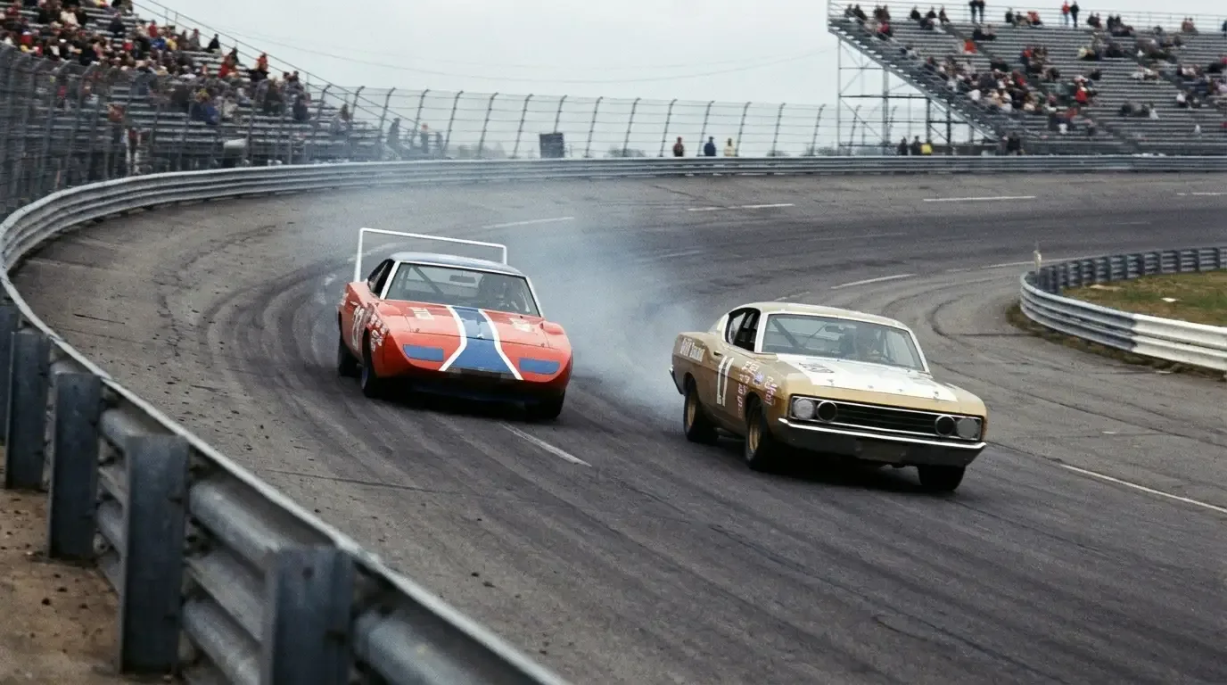 1969 Dodge Charger Daytona and Ford Torino Talladega side by side