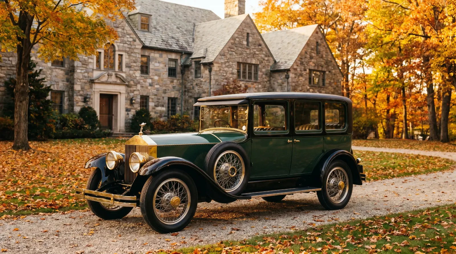 1920s Springfield Rolls-Royce Silver Ghost at an estate