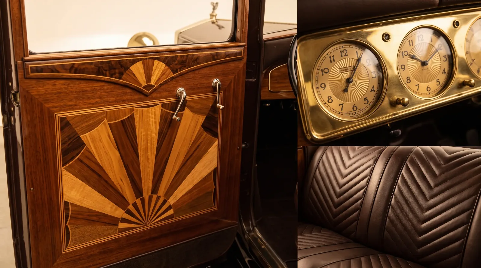 Art Deco interior detail, sunburst instrument cluster