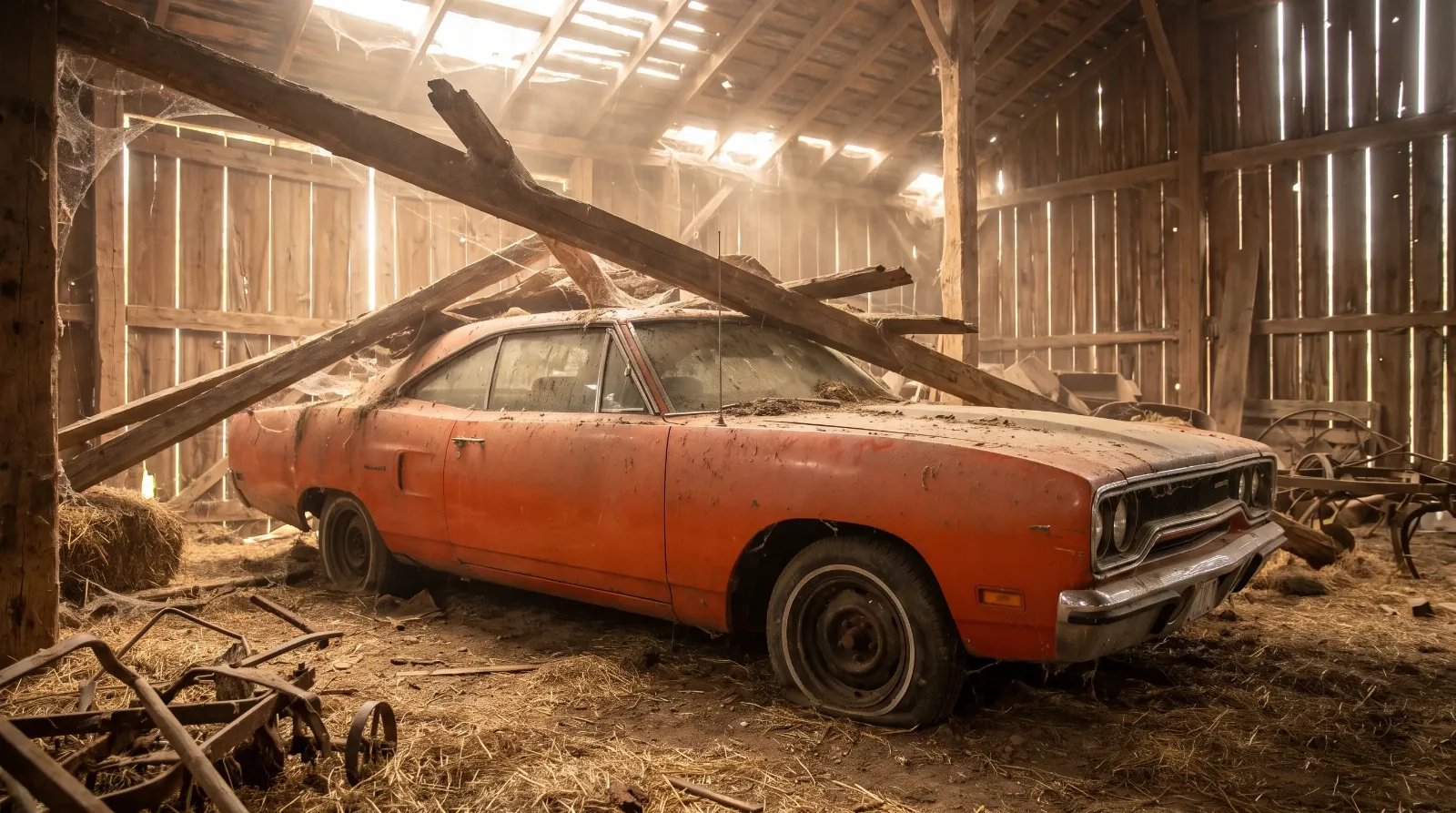 1970 Plymouth Road Runner barn find under dust