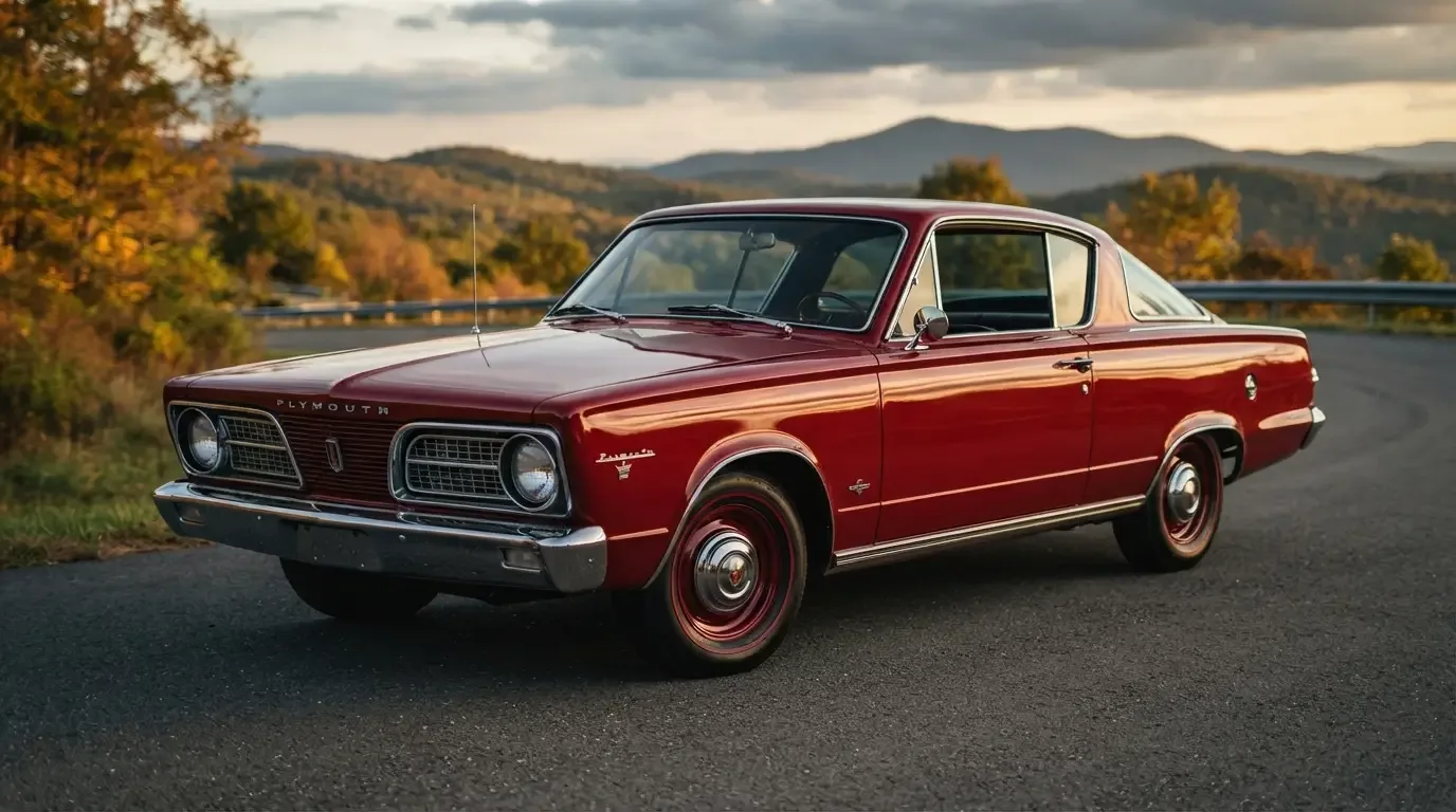 1966 Plymouth Barracuda fastback, three-quarter front view