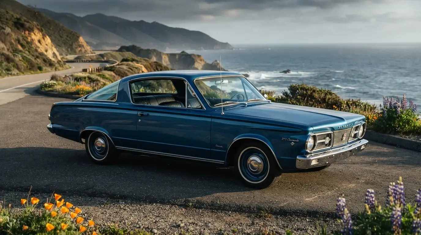1965 Plymouth Barracuda A-Body fastback showing its iconic wraparound rear glass styling