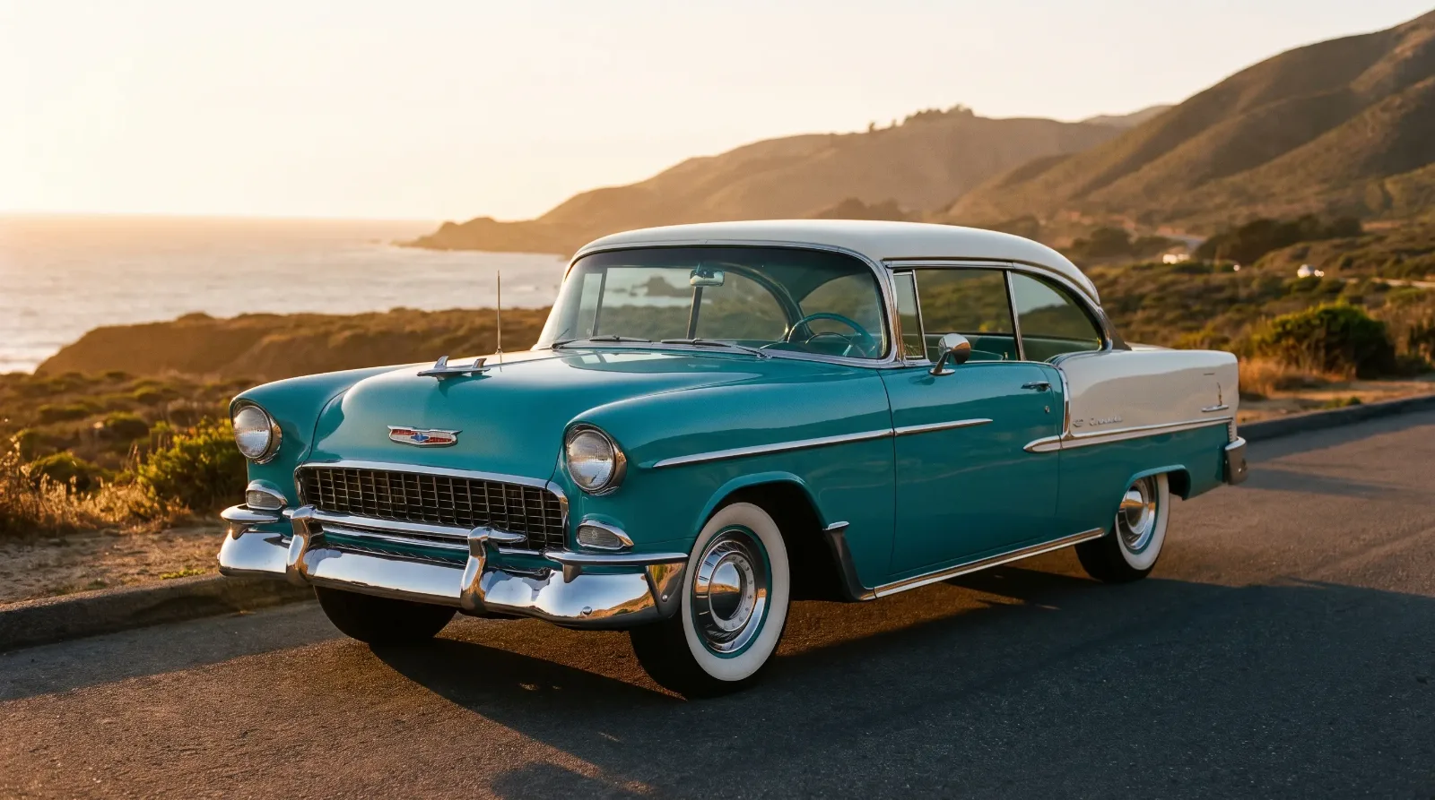 1955 Chevrolet Bel Air Tri-Five, three-quarter front view
