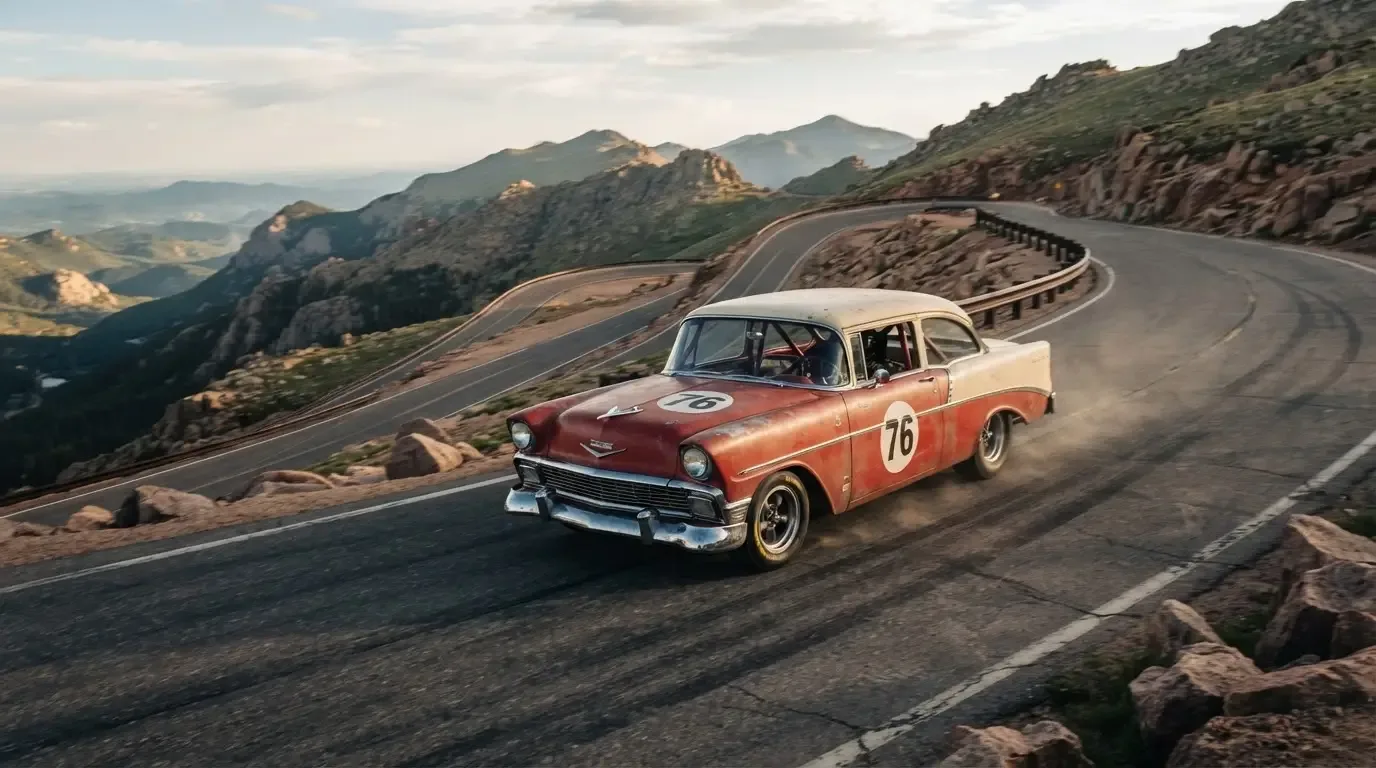 The 1956 Bel Air at Pikes Peak