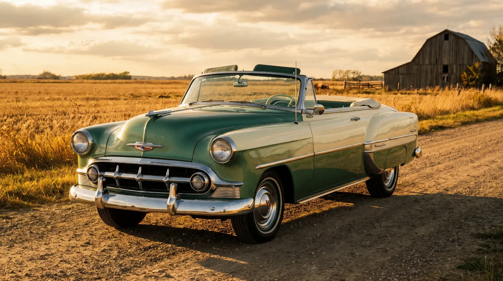 1953 Chevrolet Bel Air with Powerglide automatic transmission, cinematic editorial hero photo