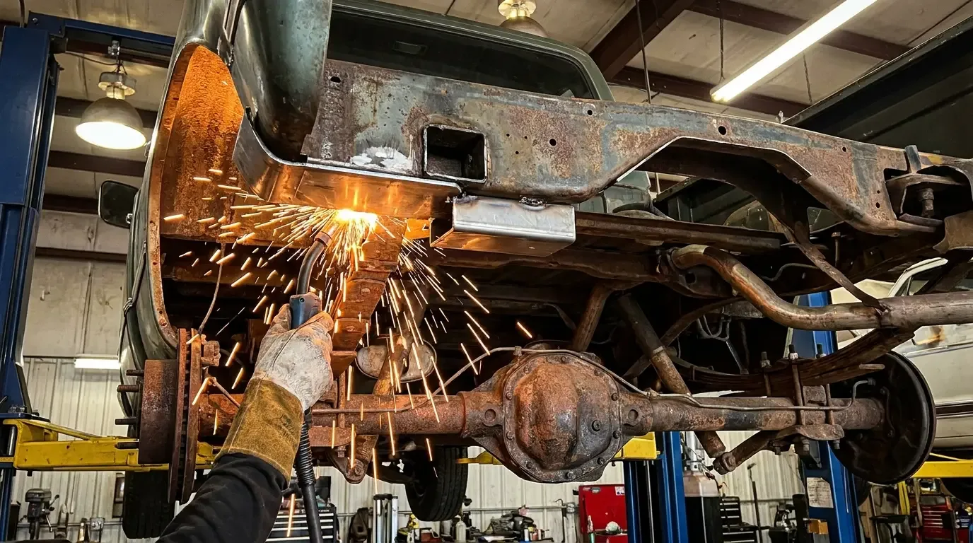 Step-by-Step C-Notch Installation for a C10 Rear Frame
