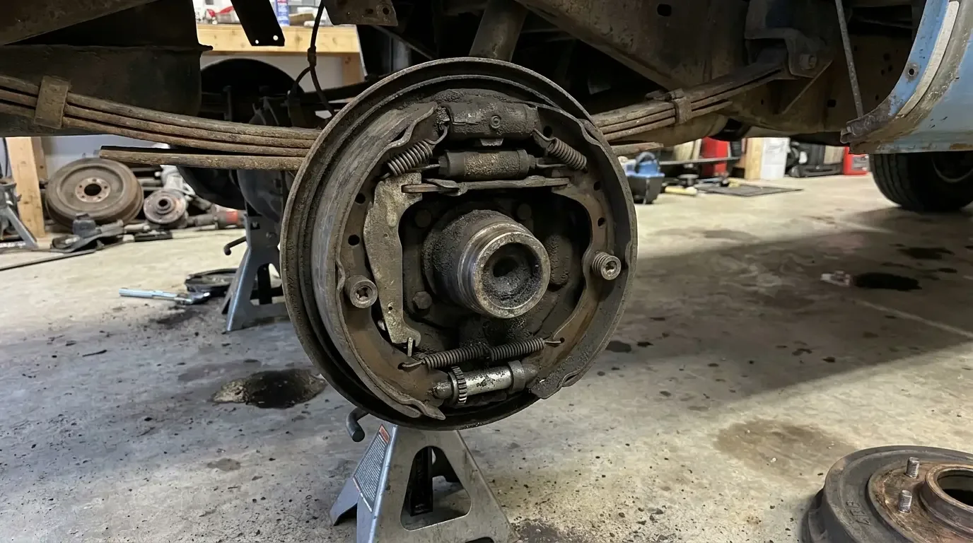Servicing and Adjusting Rear Drum Brakes on a C10