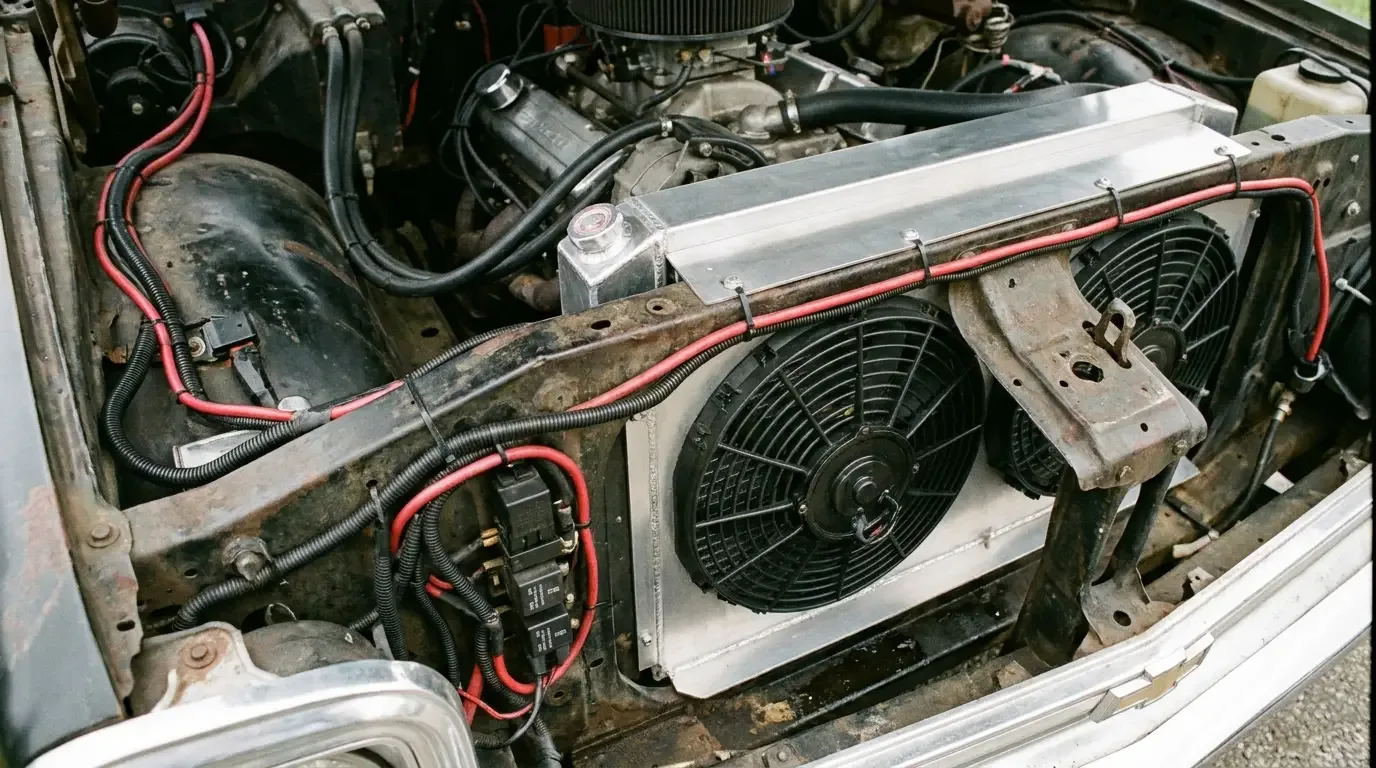 Upgrading a C10 Cooling System with Dual Electric Fans