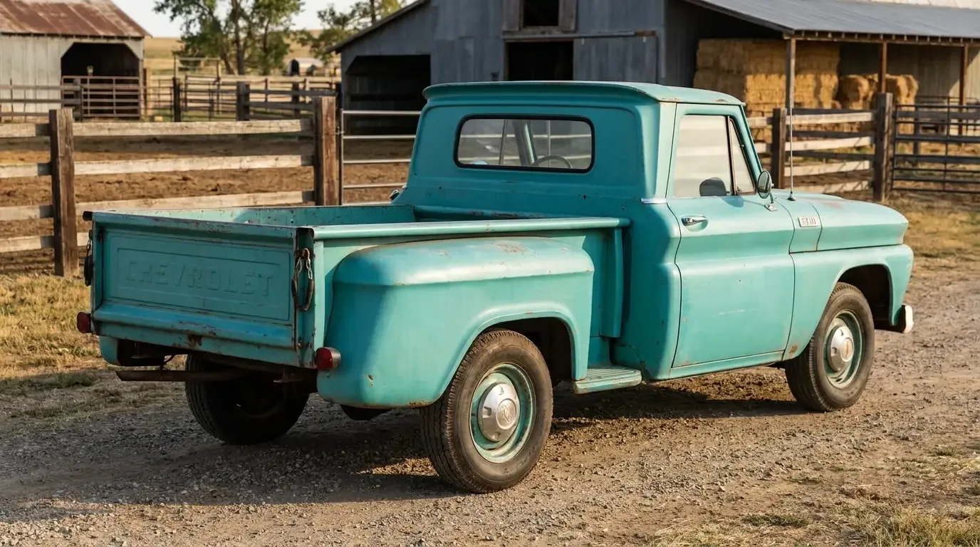 1965 Chevrolet C10 Stepside -- stepped rear fender bed detail