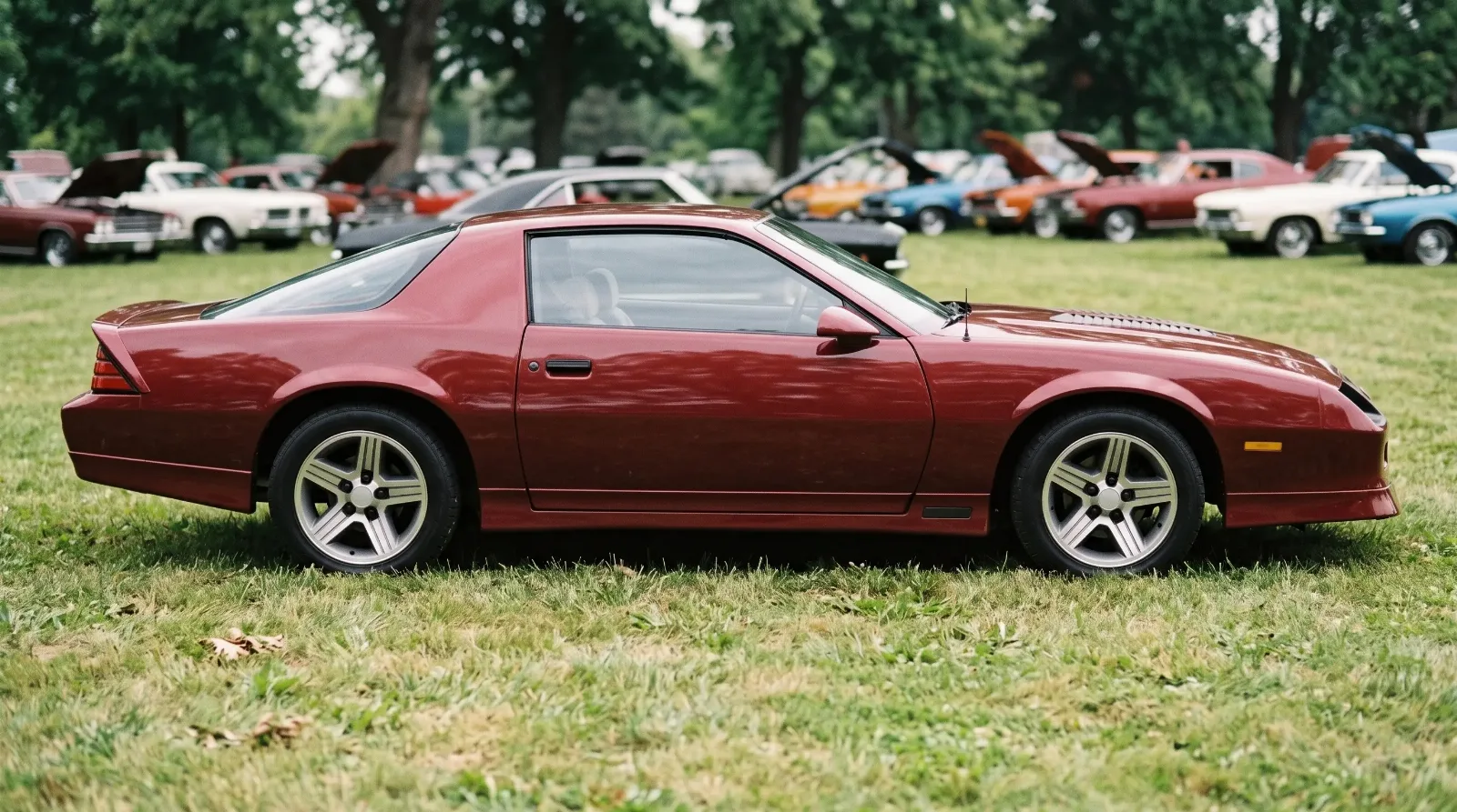 1989 Chevrolet Camaro IROC-Z 1LE, on a car show lawn