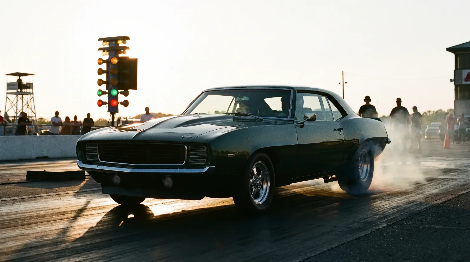 1969 COPO Camaro at the drag strip