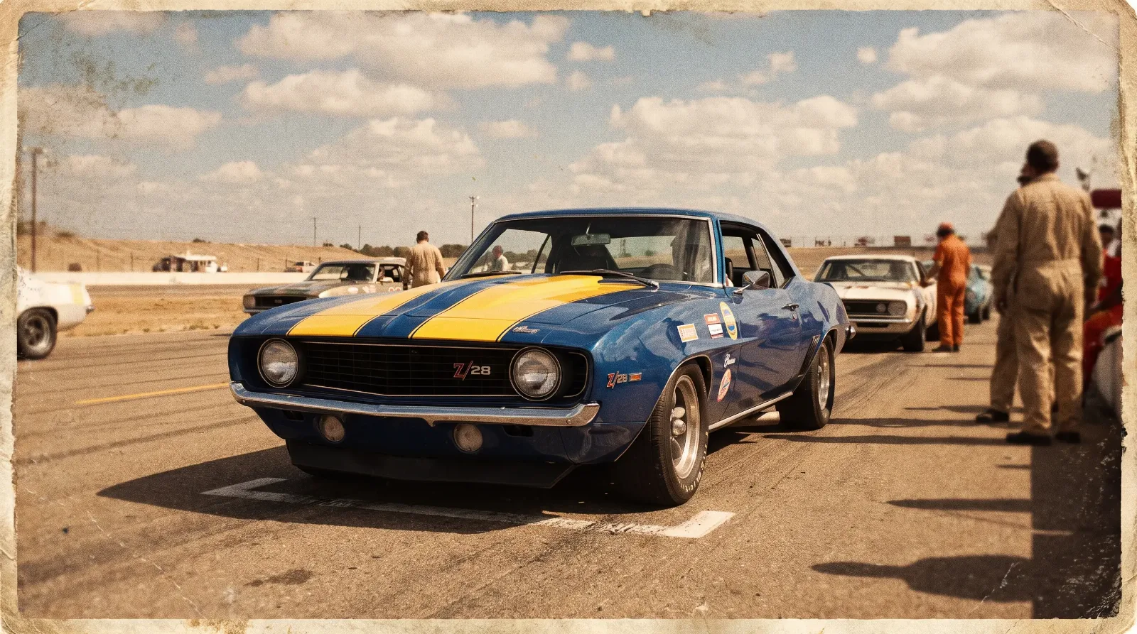 Sunoco Camaro Trans-Am on the grid