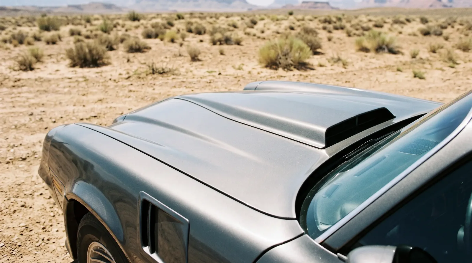 1981 Chevrolet Camaro Z28 Air Induction hood scoop in the desert