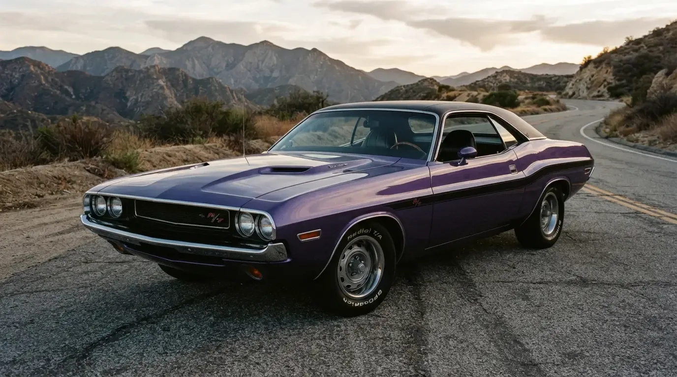 1970 Dodge Challenger first-year styling details, front three-quarter view