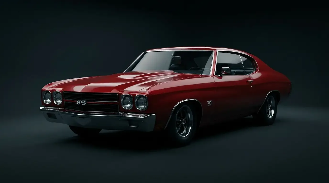 1970 Chevrolet Chevelle SS 454 - dramatic poster-style studio shot