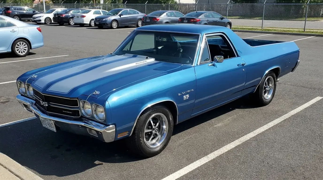 1970 Chevrolet El Camino SS — shared Chevelle cab and open bed