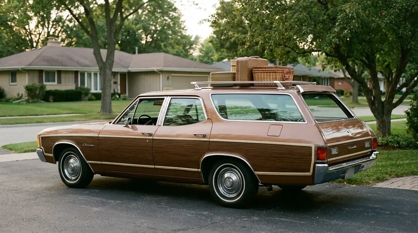 1972 Chevrolet Chevelle Concours Estate wagon with woodgrain paneling