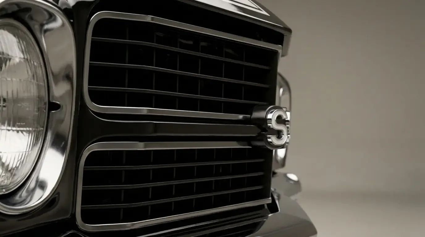1970 Chevrolet Chevelle SS396 — blacked-out grille close-up