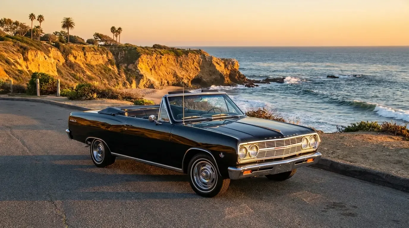 1965 Chevelle Malibu convertible — Pacific Coast Highway