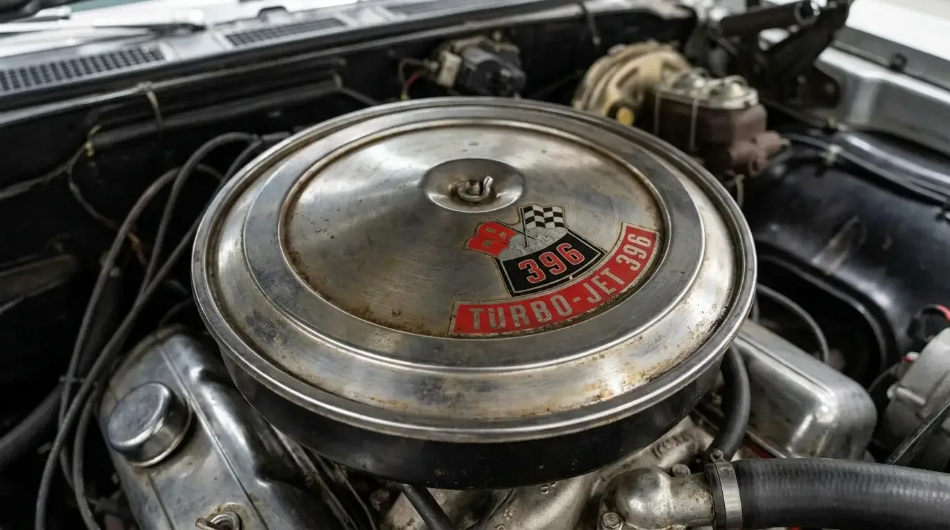 1968 Chevrolet Chevelle SS396 - Turbo-Jet air cleaner decal detail