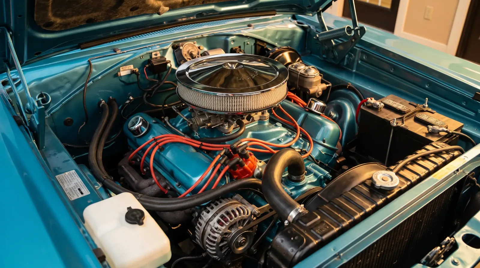 1969 Dodge Coronet R/T 440 big-block engine bay