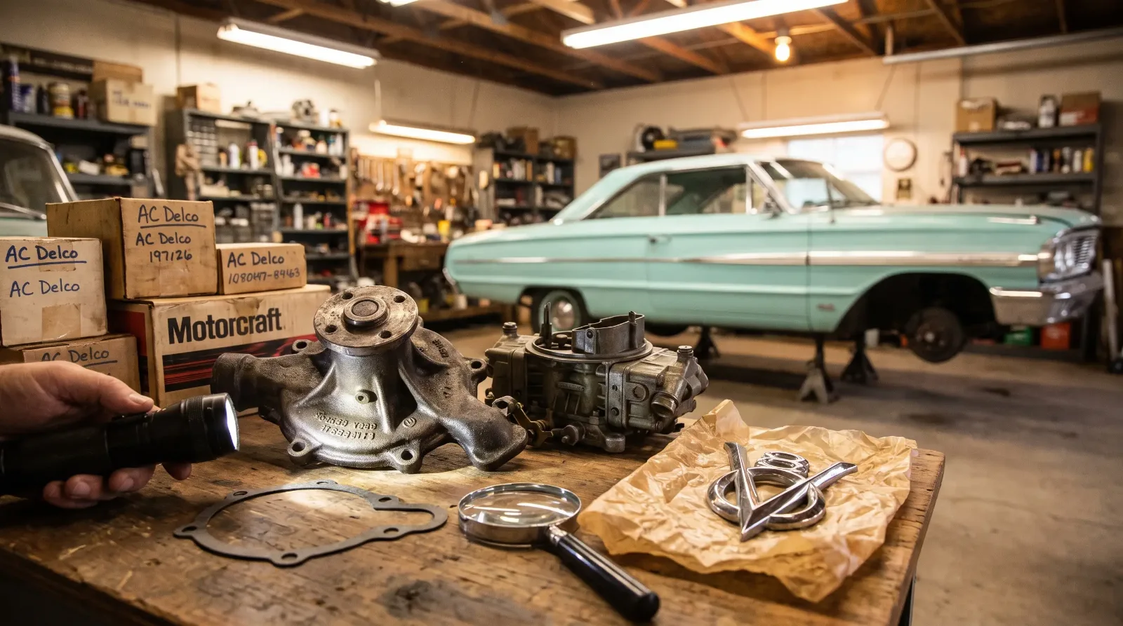 NOS, Reproduction or Used: Finding Parts for a Classic Car Restoration