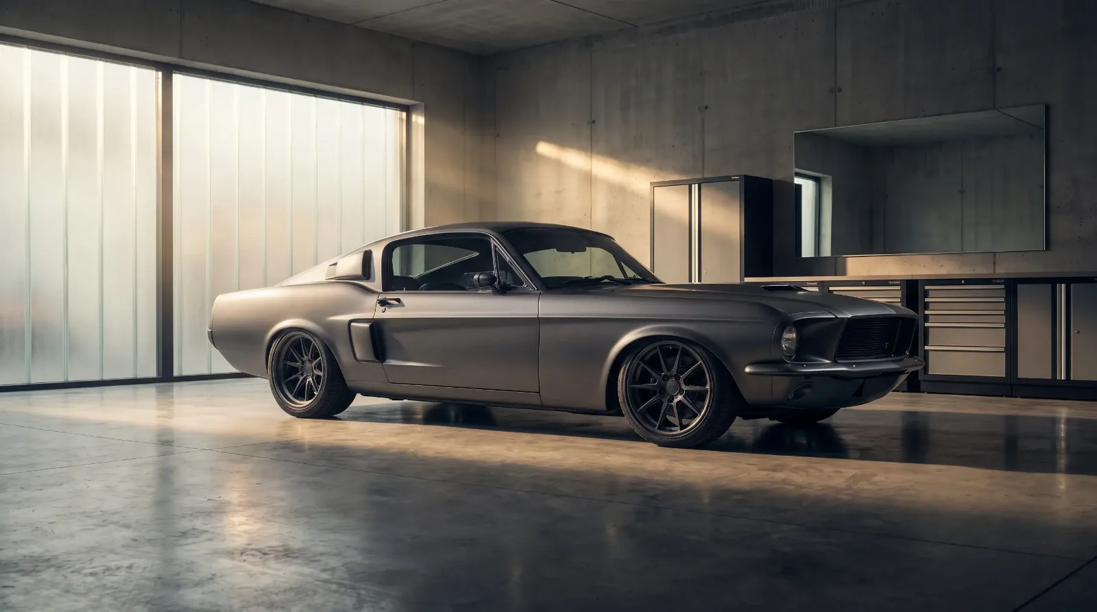 Pro-touring restomod classic Ford Mustang fastback