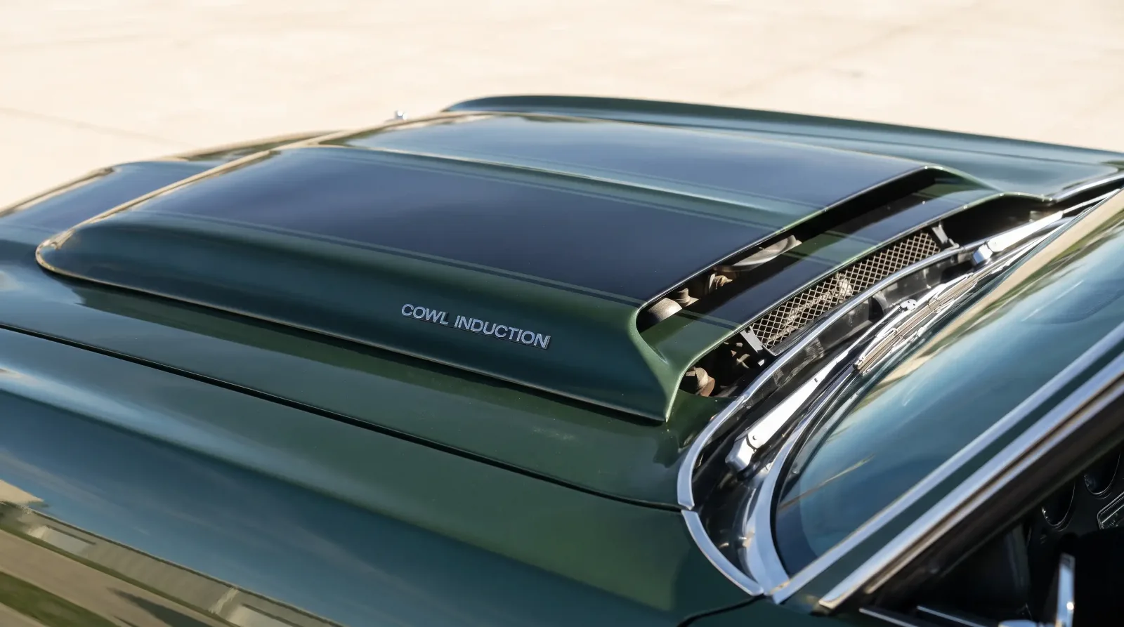 Cowl induction hood detail on a 1970 Chevrolet Chevelle SS
