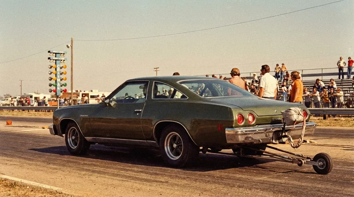 1973 Chevrolet Chevelle SS454 - period drag strip test scene