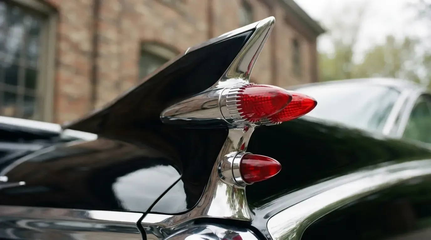 Close-up of 1959 Cadillac Eldorado dual bullet taillights
