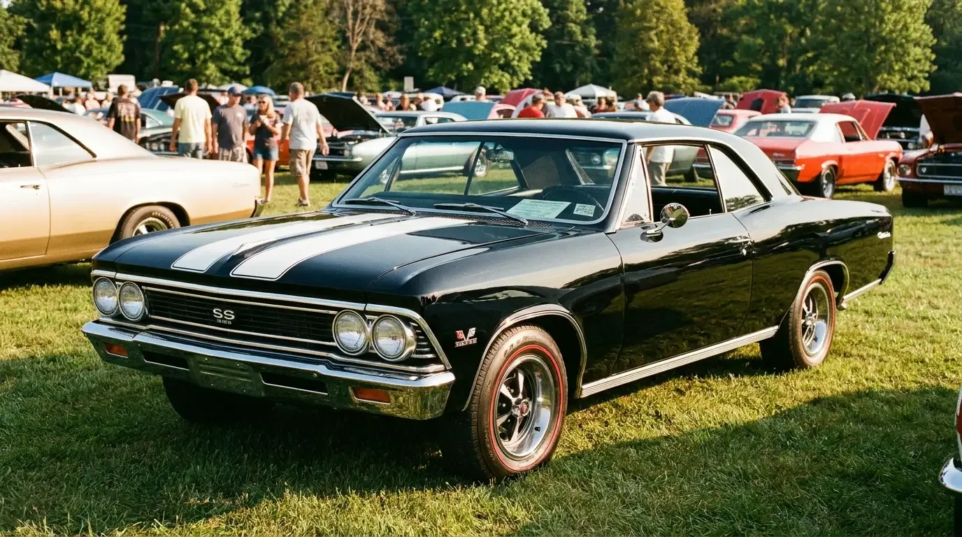 1966 Chevrolet Chevelle SS396 β squared-off restyle at a car show