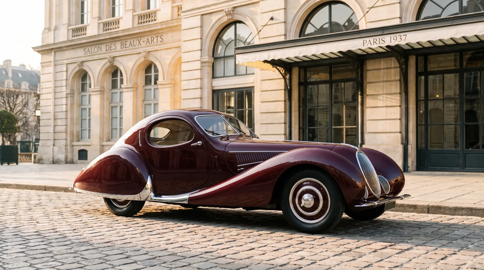 1937 Talbot-Lago teardrop coupe - skirted rear fender profile