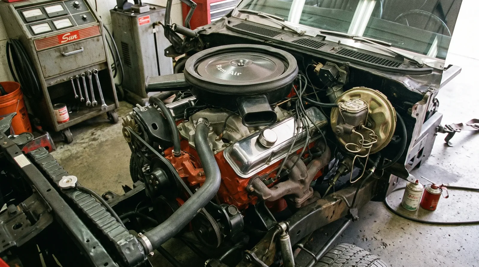 1972 GTO 400 engine bay dyno test
