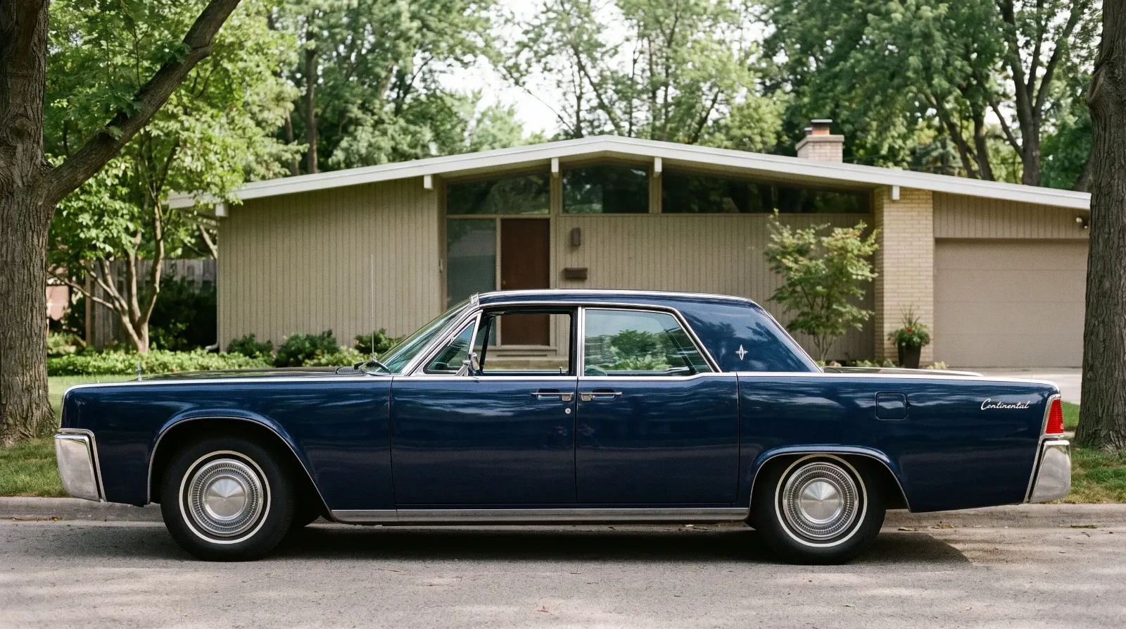 1961 Lincoln Continental clean formal styling in profile