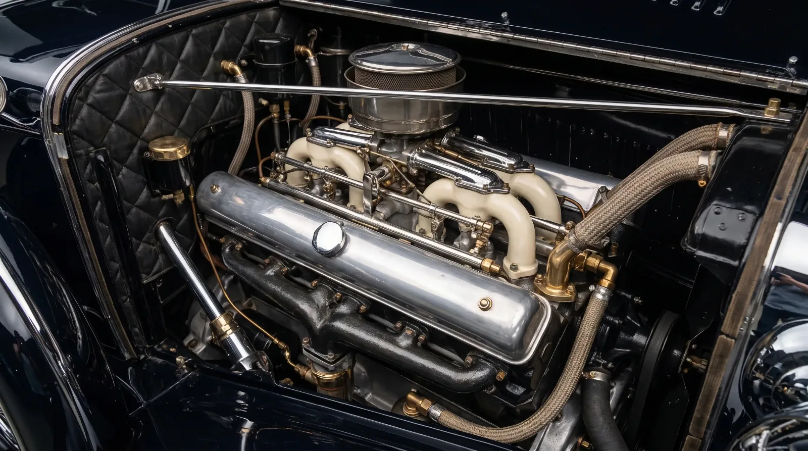 Early 1930s American V16 luxury car engine
