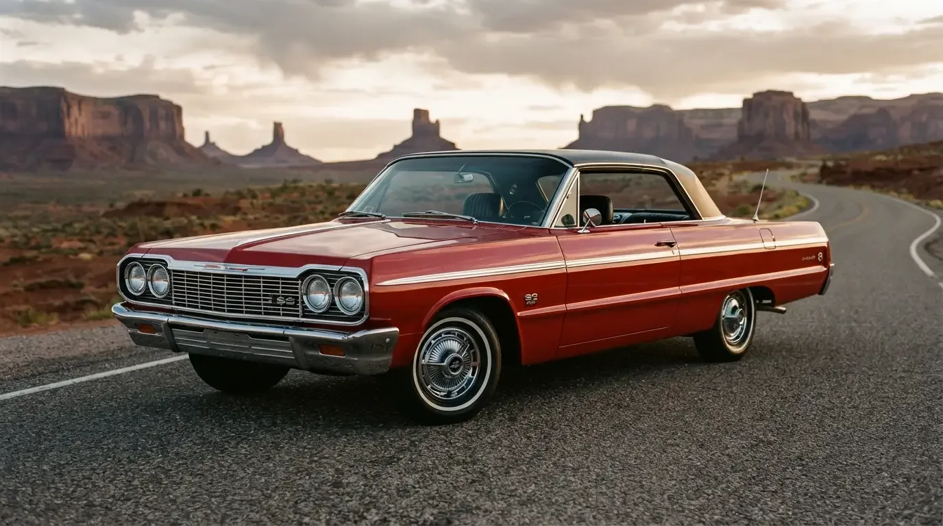 1964 Chevrolet Impala SS 409 muscle car, three-quarter front view