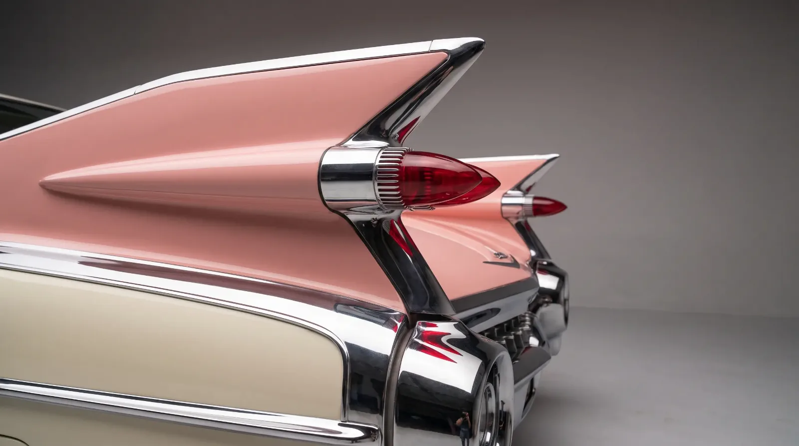 Towering 1959 tailfin with twin bullet taillights