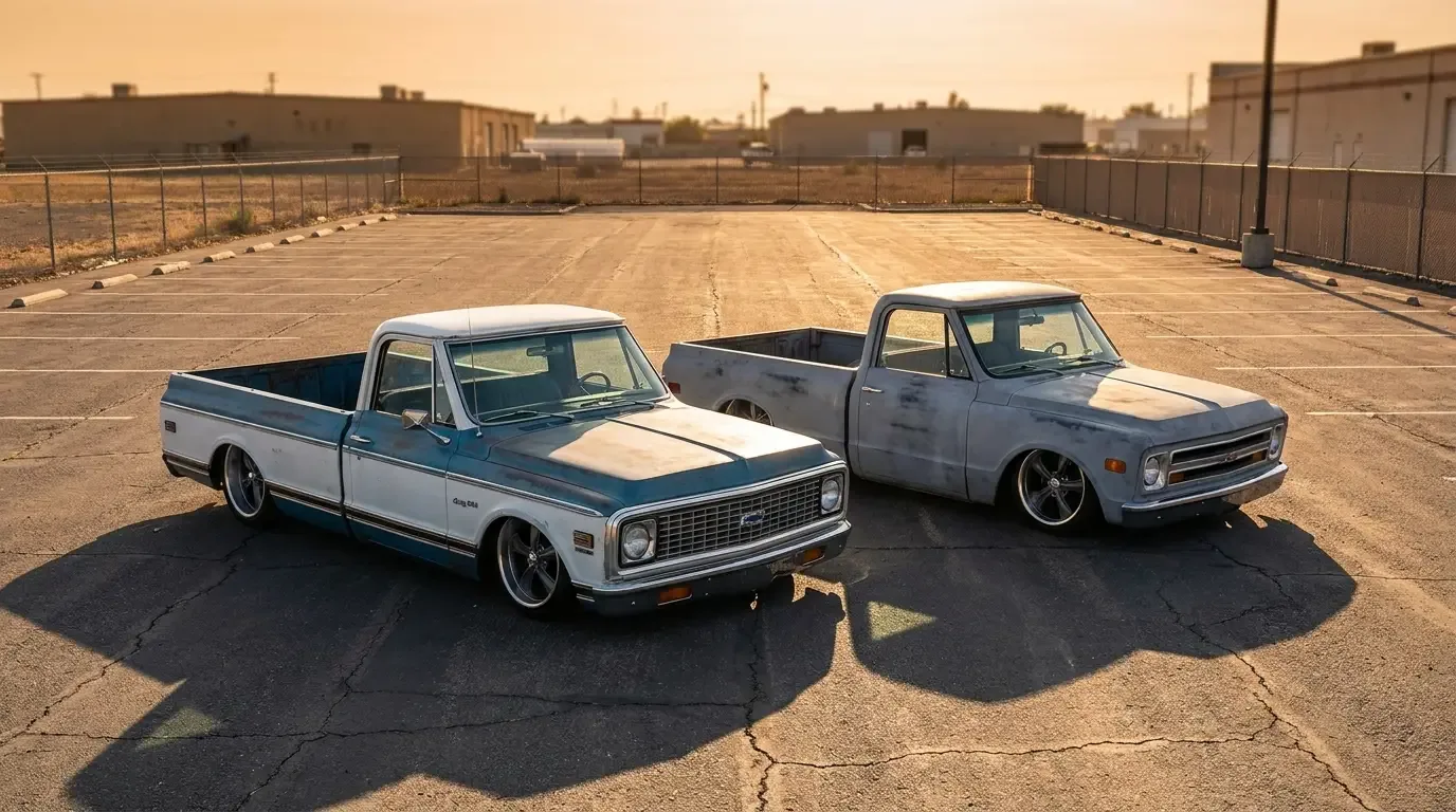 Lowering a C10 Long Bed vs Short Bed: Geometry Differences